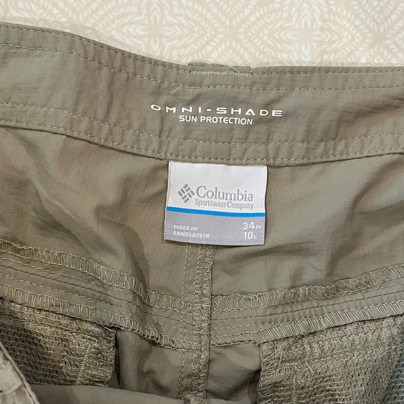 Columbia Men’s Omni-shade Sun Protection Shorts VGUC Size 34 - Picture 2 of 3